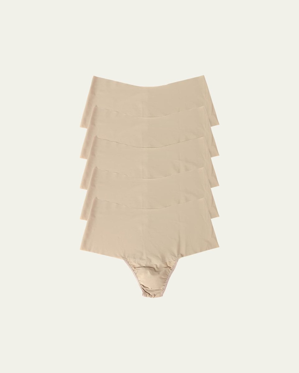 BreatheSoft High-Rise Microfiber Thongs, 5-Pack